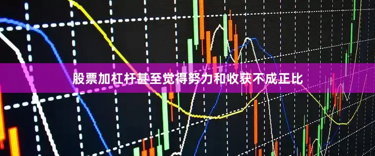 股票加杠杆甚至觉得努力和收获不成正比