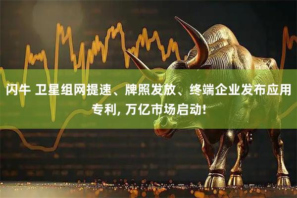 闪牛 卫星组网提速、牌照发放、终端企业发布应用专利, 万亿市场启动!